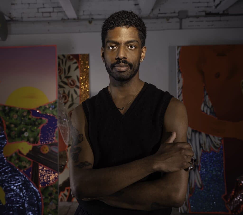 Devan Shimoyama in the studio
